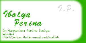 ibolya perina business card